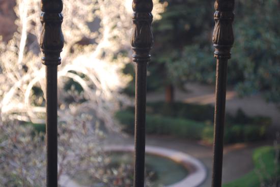 Vista del patio con barrotes