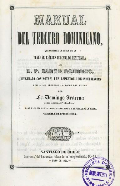 Portada del Manual del tercero dominicano Portada del Manual del tercero dominicano